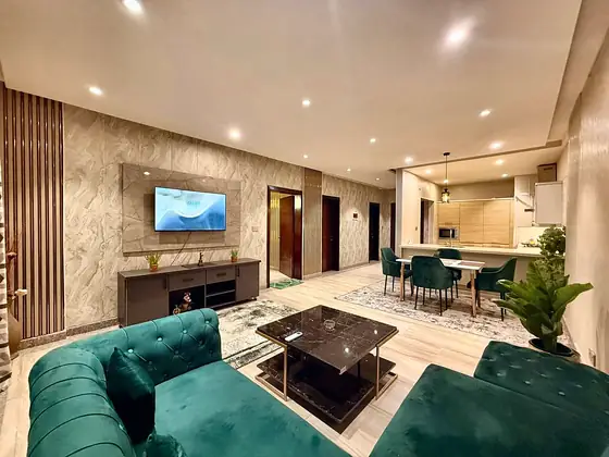 Photo 2 of Emerald Residence: Modern Furnished Apartment, Velvet and Brass